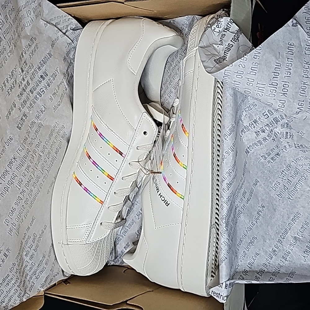 Rich Mnisi x Adidas Superstar Pride mens sz 12 NIB
